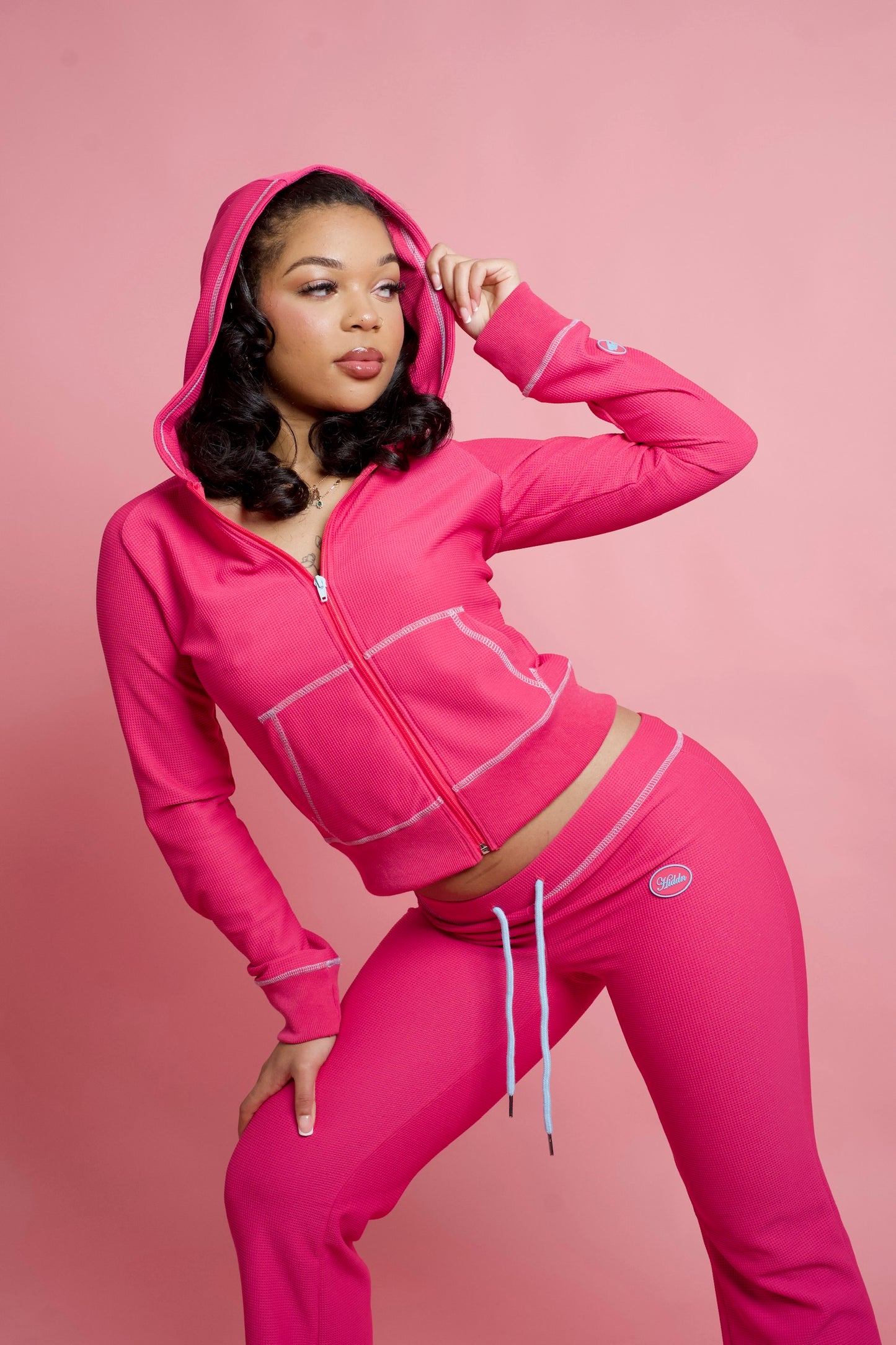 Cotton Candy Waffle-Knit Bottoms
